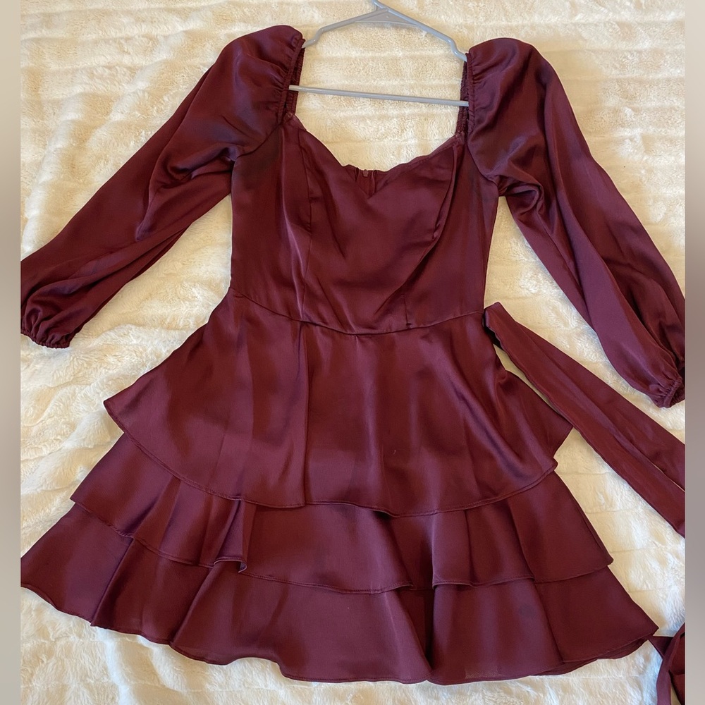 Maroon Mini Dress